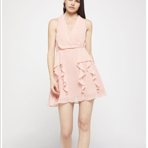 BCBGeneration Dresses & Skirts - BCBG pink chiffon surplice dress